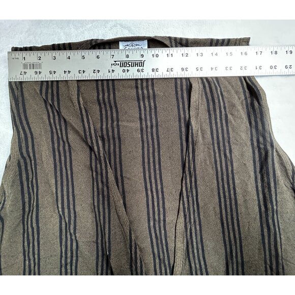 Zagora Stara Adams Designer Open Front Striped Vest Cotton Blend Lightweight - Picture 4 of 7